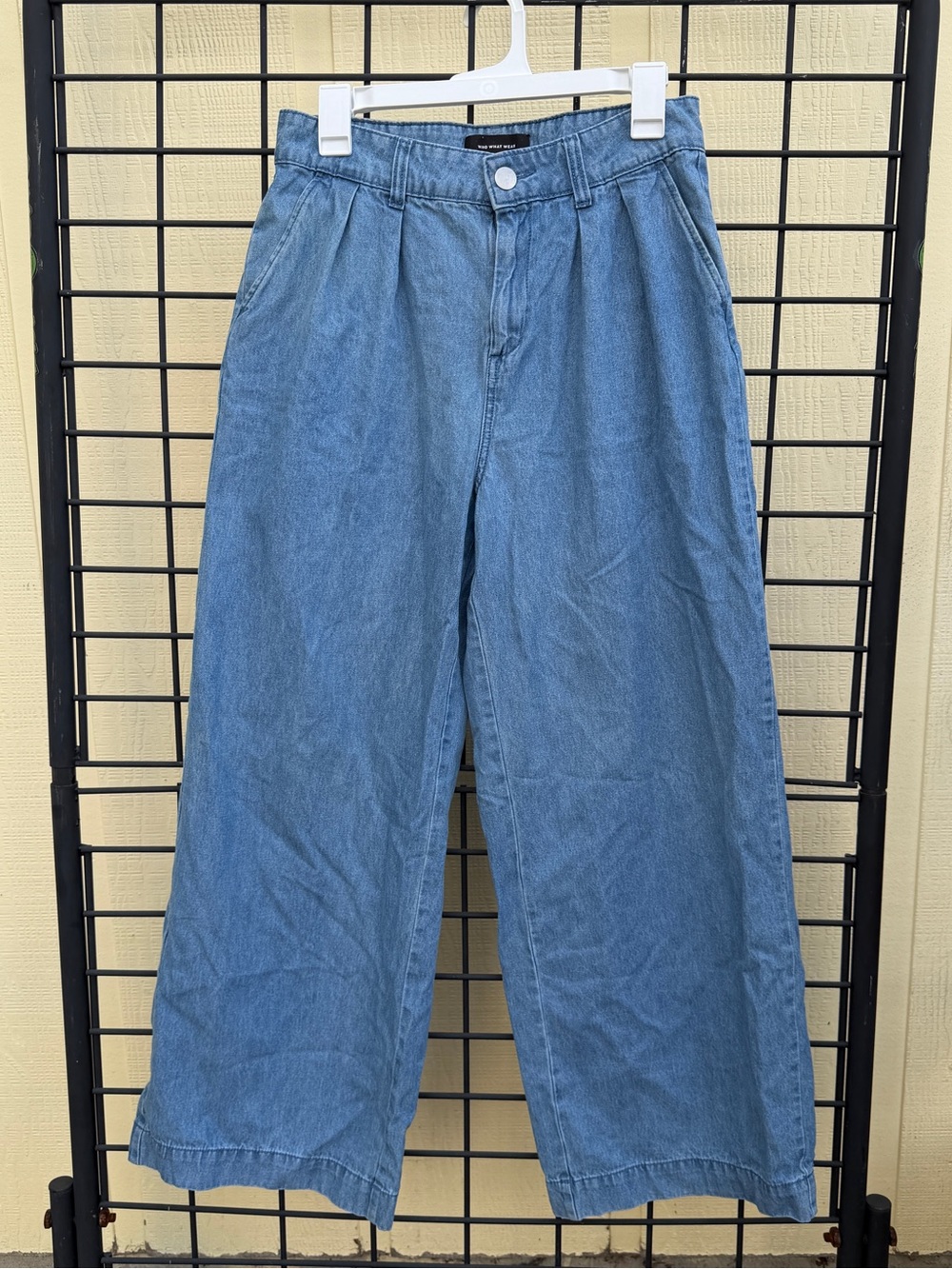 Who What Wear Medium Blue High-Rise Wide Leg Jeans